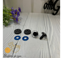 Глазки для игрушек с заглушками 18 мм №1 синий